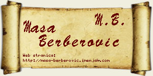 Maša Berberović vizit kartica